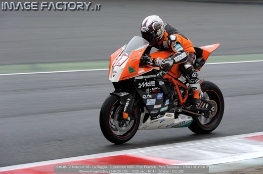 2010-05-08 Monza 0108 - La Roggia - Superstock 1000 - Free Practice - Pere Tutusaus -  KTM 1190 RC8 R